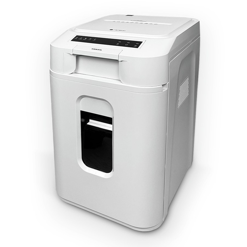 Шредер Heleos АП37-5 белый/белый с автоподачей (секр.P-5) фрагменты 220лист. 37лтр. скрепки скобы пл.карты