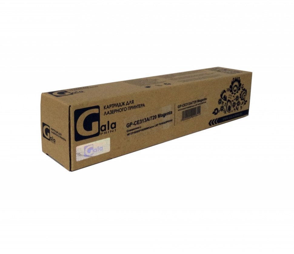 CE313A (HP 126A)/ CF353A (HP 130A)/ Canon 729 Картридж GalaPrint для HP CLJ CP1025/CP1025NW/MFP M175a/M175nw/M275/M176n/M177fw/ Canon LBP 7010/7010C/LBP7018C Magenta 1000 копий 