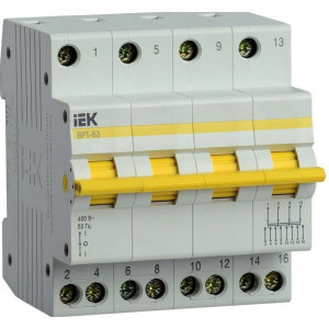 Iek MPR10-4-063 Выключатель-разъединитель трехпозиционный ВРТ-63 4P 63А