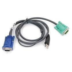 ATEN 2L-5202U Кабель KVM  USB(тип А Male)+HDB15(Male) <->  SPHD15(Male) 1,8м., черный.