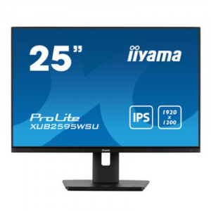LCD Iiyama 25" XUB2595WSU-B5 черный {IPS 1920x1200 75Hz 4ms 300cd D-Sub HDMI DisplayPort USB M/M HAS Pivot}