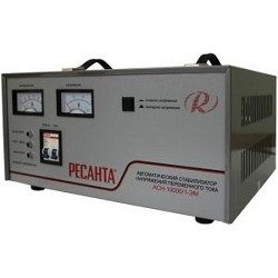 Ресанта АСН-10 000/1-ЭМ 63/1/8 Стабилизатор {220В±2%, Габариты 400х323х183, Вес 24 кг}