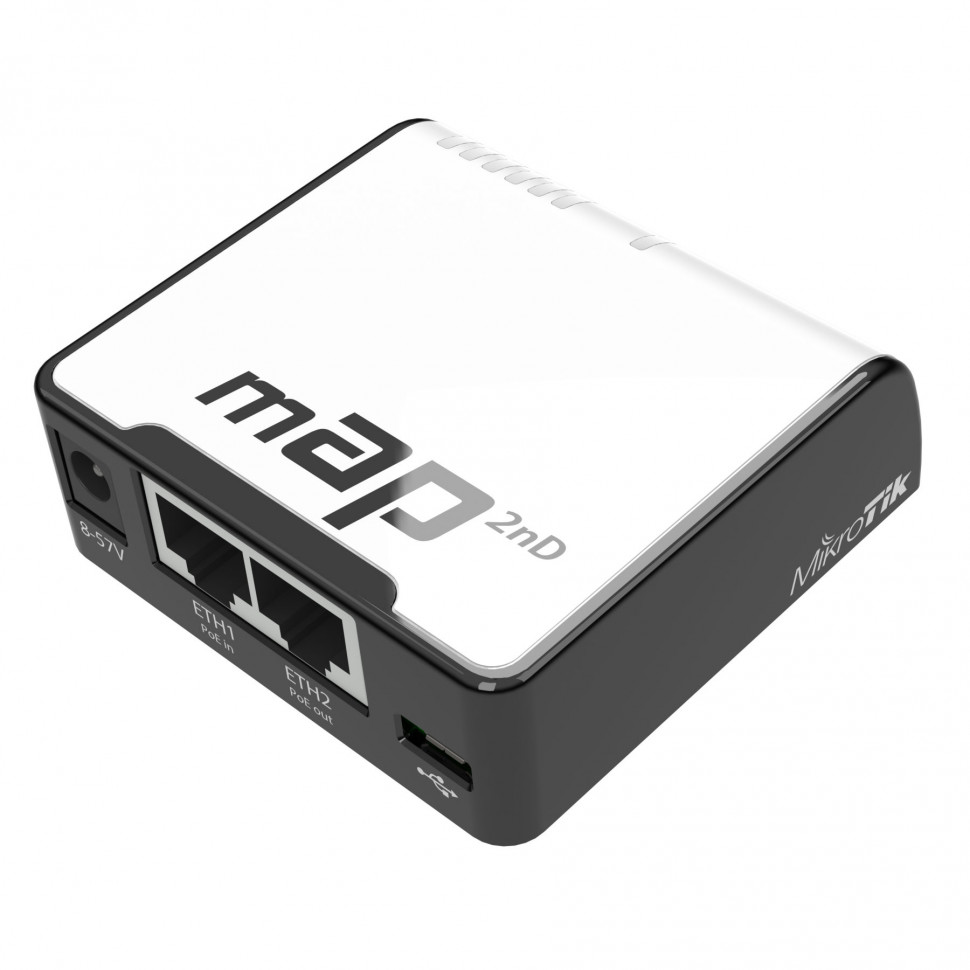 MikroTik mAP 2n RBmAP2nD mAP-2n Беспроводной маршрутизатор WiFi + 2 порта LAN 100Мбит/сек