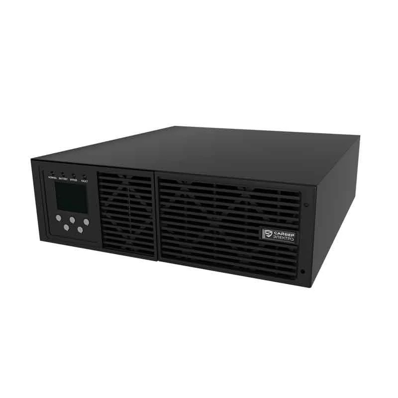 UPS Сайбер Электро ЭКСПЕРТ-10000Р {Онлайн, Стойка/Напольный 10000ВА/9000Вт. USB/RS-232/SNMP Slot/EPO Клеммная колодка (1) (12В /9Ач. х 16)}