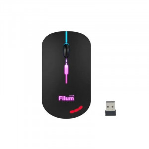 	Мышь Wireless Filum FL-MBT25-BK оптическая USB/BT 4 кл., DPI: 800/1200/1600, питание АА 1 шт., черная, Windows XP/Vista/7/8/10, MacOS