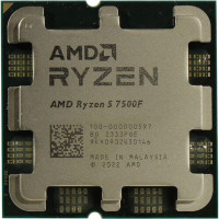 CPU AMD Ryzen 5 7500F OEM (100-000000597) {Base 3,70GHz, Turbo 5,00GHz, without graphics, L3 32Mb, TDP 65W, AM5}