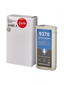 Струйный картридж Sakura C9370A (№72 Photo Black) для HP Designjet T610/T770/T790eprinter/T1300eprinter/T1100/T1100PS/T1120/T1120PS/T1200/T1200PS/T1200HDMultifunction/T2300eMultifunction, водорастворимый тип чернил, фото-черный, 130 мл.