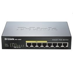 D-Link DGS-1008P/F1A Неуправляемый PoE-коммутатор, 8x1000Base-T
