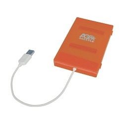 AgeStar Внешний корпус 2.5" SATA HDD/SSD AgeStar SUBCP1 (ORANGE) USB2.0, пластик, оранжевый, безвинтовая конструкция (10611)