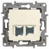 Legrand 672355 Двойная розетка RJ 45 - категория 5е - UTP - Etika - слоновая кость