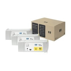 HP C5069A Картридж №81, Yellow, 3-pack {DJ 5500/5500ps/5000/5000ps (680мл)}