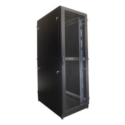 ЦМО Шкаф серверный напольный 42U (800 х 1200) двойные перфорированные двери 2 шт., цвет черный ШТК-М-42.8.12-88АА-9005