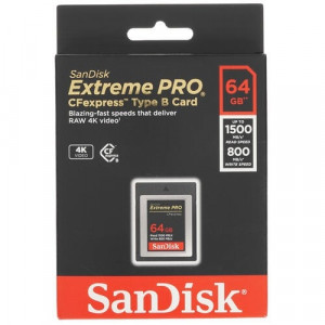 Флеш-накопитель Sandisk Карта памяти SanDisk Extreme PRO CFexpress Type B  SDCFE-064G-GN4NN 1500MB/s R, 800MB/s W