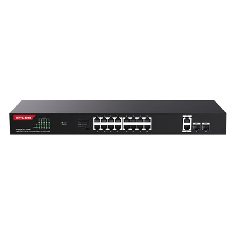 IP-COM G1120P-16-250W Неуправляемый PoE коммутатор с 16 Гигабитными портами PoE и 2 SFP портами