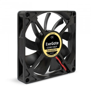 Exegate EX295236RUS Вентилятор 12В DC ExeGate ExtraSilent ES08015B2P (80x80x15 мм, 2-Ball (двойной шарикоподшипник), 2pin, 1700RPM, 17dBA)
