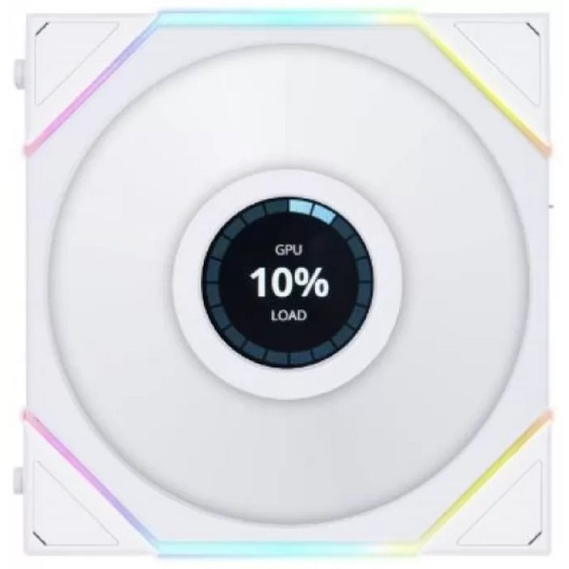 Вентилятор для корпуса Lian Li UNI FAN TL LCD 120, ARGB, PWM, 120mm, 1900RPM, 1pcs, NO controller, 28mm thickness, White 12TLLCD1W