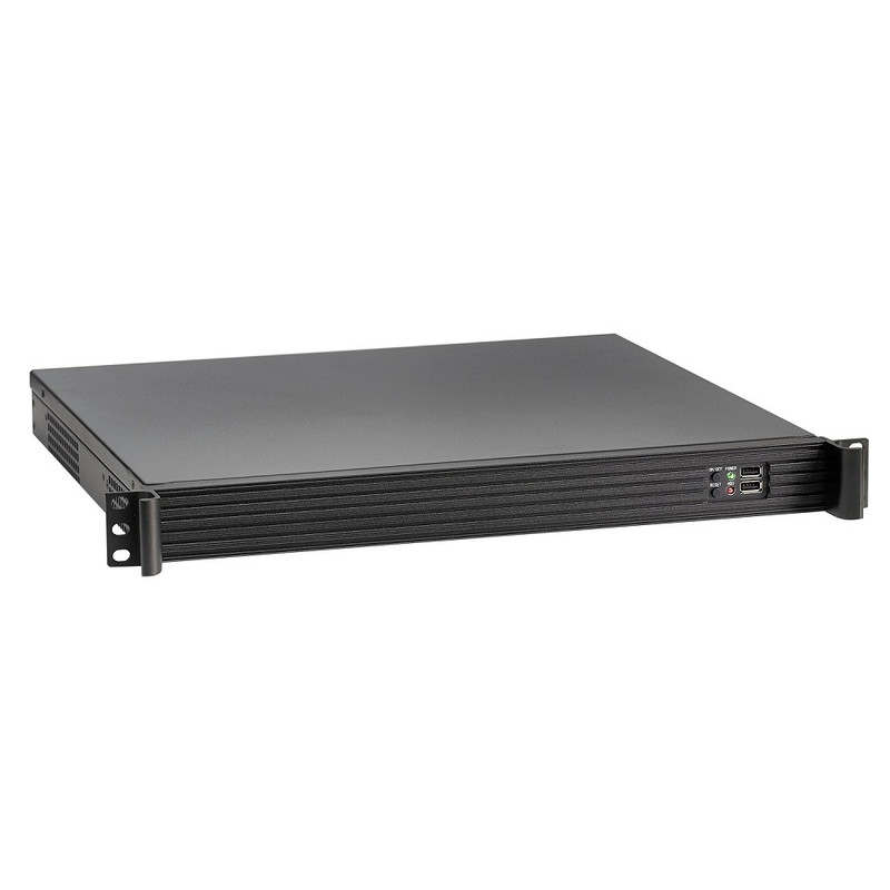 Exegate EX279686RUS Серверный корпус Exegate Pro 1U390-01 <RM 19",  высота 1U, глубина 390, без БП, USB>