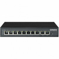 Коммутатор PoE OSNOVO SW-21000(120W) на 10 RJ45 портов, 8 x FE (10/100 Base-T) с поддержкой PoE (IEEE 802.3af/at), 2 x FE (10/100 Base-T). Соответству