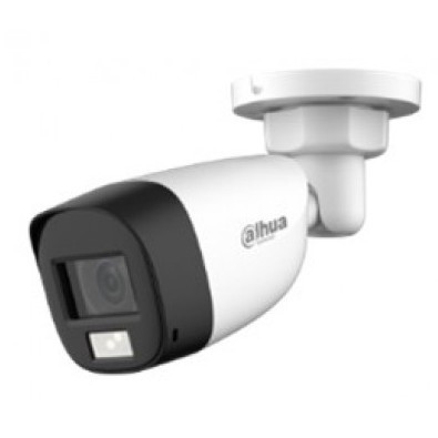 DAHUA DH-HAC-HFW1200CLP-IL-A-0360B-S6 Уличная цилиндрическая HDCVI-видеокамера с интеллектуальной двойной подсветкой 2Мп, объектив 3.6мм, ИК 20м, LED 20м, IP67, корпус: металл, быстрый монтаж