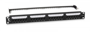 Cabeus PL2-24-Cat.6-Dual IDC Патч-панель 19" (1U), 24 порта RJ-45, категория 6, Dual IDC, с задним кабельным организатором, new