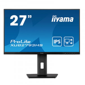 LCD Iiyama 27" XUB2793HS-B5 {IPS 1920x1080 76hz 4ms 178/178 300cd 1000:1 8bit(6bit+FRC) HDMI2.0 DisplayPort1.2 Pivot 2x2W VESA}