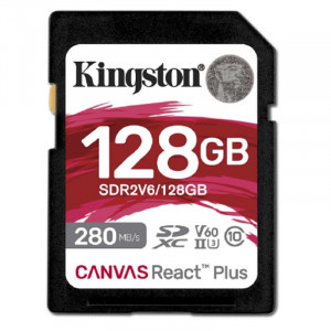 Флеш карта SDXC 128GB Kingston SDR2V6/128GB Canvas React Plus w/o adapter