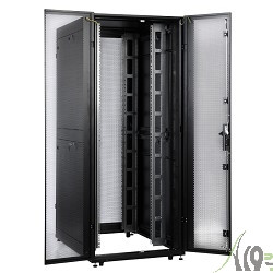 ЦМО Шкаф серверный ПРОФ напольный 42U (800x1000) дверь перфор. 2 шт., черный, в сборе (ШТК-СП-42.8.10-44АА-9005)