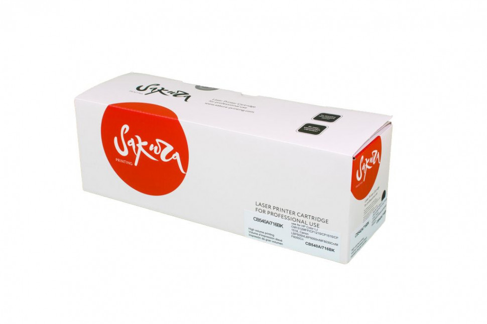 CB540A (HP 125A) / Canon 716Bk Картридж Sakura для HP Color LJ CM1312MFP/CP1215/CP1515/CP1518, черный, 2300 к.