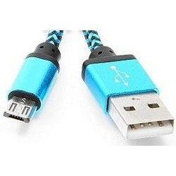 Gembird Кабель USB 2.0 Cablexpert CC-mUSB2bl1m, AM/microBM 5P, 1м, нейлоновая оплетка, алюминиевые разъемы, синий, пакет