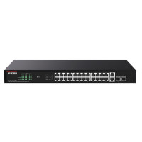 IP-COM G1128P-24-250W Неуправляемый PoE коммутатор с 24 Гигабитными портами PoE и 2 SFP портами IP-COM G1128P-24-250W Неуправляемый PoE коммутатор с 24 Гигабитными портами PoE и 2 SFP портами