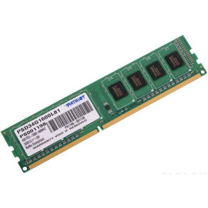 Память DDR3L 4Gb 1600MHz Patriot PSD34G1600L81 RTL PC3-12800 CL11 DIMM 240-pin 1.35В single rank