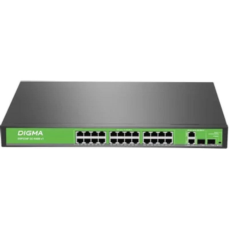 Digma DSP224F-2C-R400 Коммутатор V1 (L2) 24х100Мбит/с 24PoE