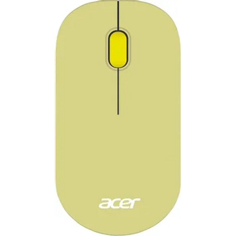 Мышь компьютерная Acer OMR205  оптич./1200dpi/беспроводн/USB/зеленый/желтый