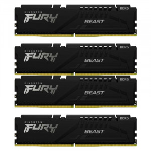 Память оперативная/ Kingston 64GB 6000MT/s DDR5 CL40 DIMM (Kit of 4) FURY Beast Black XMP