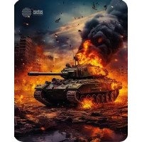 Коврик для мыши Cactus CS-MP-D04M Burning tank 300x250x3мм