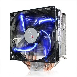 Crown Кулер для процессора CM-5 (Для Intel и AMD,TDP до 187 Ватт,5шт. теплопроводных трубок,Синяя светодиодная подсветка,Гидродинамическии? подшипник,Размер: 148*126*85 мм)