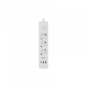 Harper Сетевой фильтр с USB зарядкой UCH-350 White PD3.0 (3 роз.,1,5м., 2xUSB+1xType-C портами, 4000W) {H00002822}