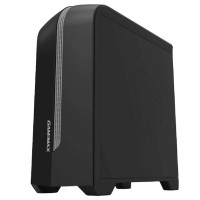 GameMax Корпус Centauri Black Gray без БП (ATX,Черн-сер,USB3.0, Зак.стекло, 1*120мм. RGB, пыл.фил.)