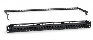 Cabeus PL-24-Cat.6-Dual-IDC-ext. Патч-панель 19" (1U), 24 порта RJ-45, категория 6, Dual IDC, с задним кабельным организатором