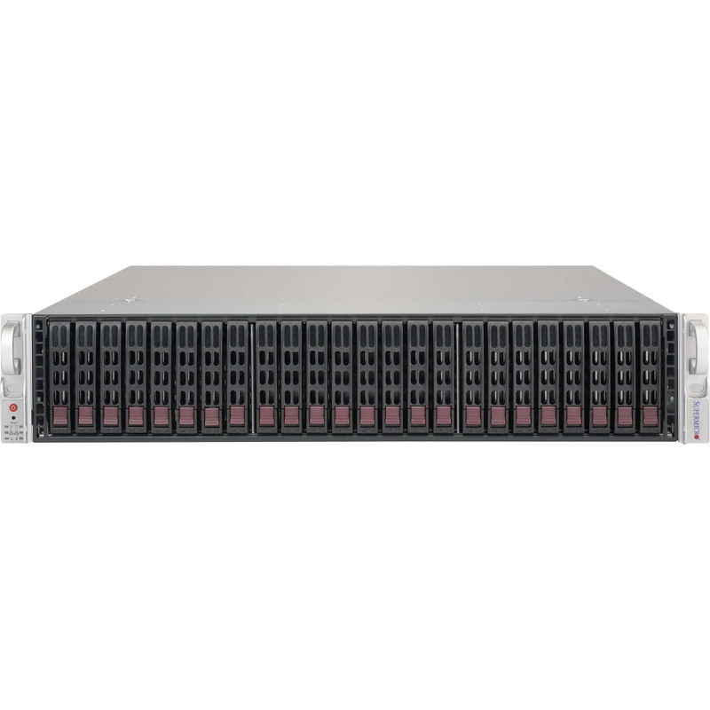 SuperMicro CSE-216BE1C-R609JBOD 2U Storage JBOD Chassis with capacity 24 x 2.5&quot; hot-swappable HDDs bays, Single Expander Backplane Boards support SAS3/2 or SATA3 HDDs with 12Gb/s throughput,