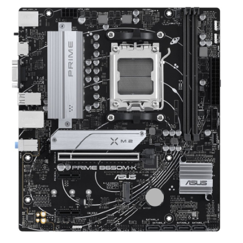 Материнская плата ASUS PRIME B650M-K, SocketAM5, AMD B650, mATX, Ret