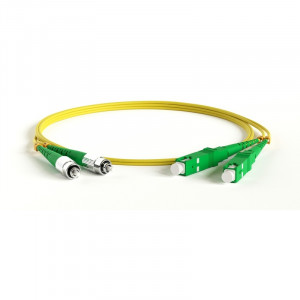 Hyperline FC-D2-9-FC/AR-SC/AR-H-5M-LSZH-YL Патч-корд волоконно-оптический (шнур) SM 9/125 (OS2), FC/APC-SC/APC, 2.0 мм, duplex, LSZH, 5 м