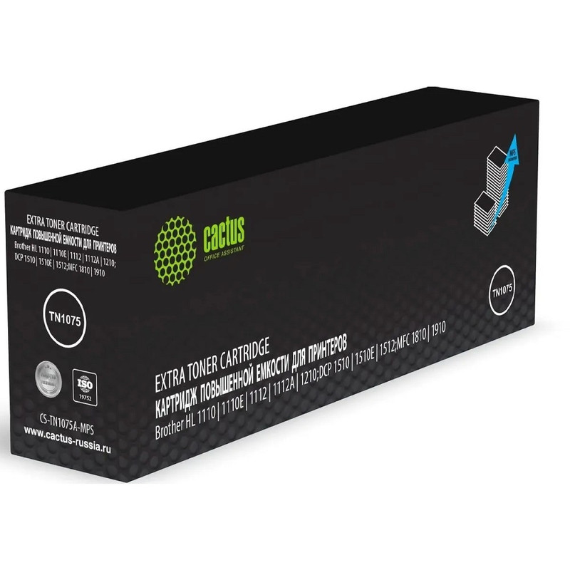 Картридж лазерный Cactus CS-TN1075A-MPS черный (2000стр.) для Brother HL-1110/1112/1510/1512/1810/1815 Картридж лазерный Cactus CS-TN1075A-MPS черный (2000стр.) для Brother HL-1110/1112/1510/1512/1810/1815