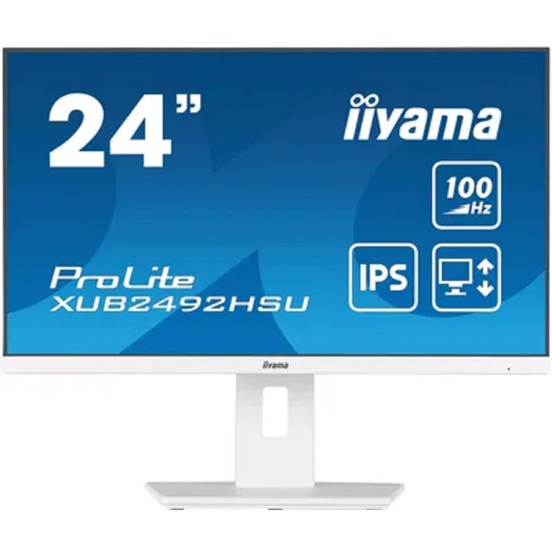 LCD Iiyama 23.8'' XUB2492HSU-W6 белый {IPS 1920x1080 100Hz 0.4ms HDMI DisplayPort USB M/M Pivot}