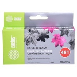 Картридж струйный Cactus CS-CLI481XXLM пурпурный (12мл) для Canon Pixma TR7540/TR8540/TS6140/TS8140