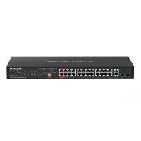 Mercusys MS128GP 28-портовый гигабитный монтируемый в стойку коммутатор с 24 портами PoE+
