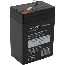 EXEGATE EP234535RUS Аккумуляторная батарея  Exegate EG4.5-6 / EXG645, 6В 4,5Ач, клеммы F1 (универсальные)