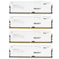 Память оперативная/ Kingston 64GB 6000MT/s DDR5 CL40 DIMM (Kit of 4) FURY Beast White RGB XMP