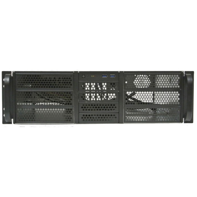 Procase Корпус 3U server case,6x5.25+4HDD,черный,без блока питания(2U,2U-redundant),глубина 480мм,MB CEB 12"x10.5",8slot [RE306-D6H4-C8-48]