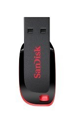 SanDisk USB Drive 16Gb Cruzer Blade SDCZ50-016G-B35 {USB2.0, Black-Red}